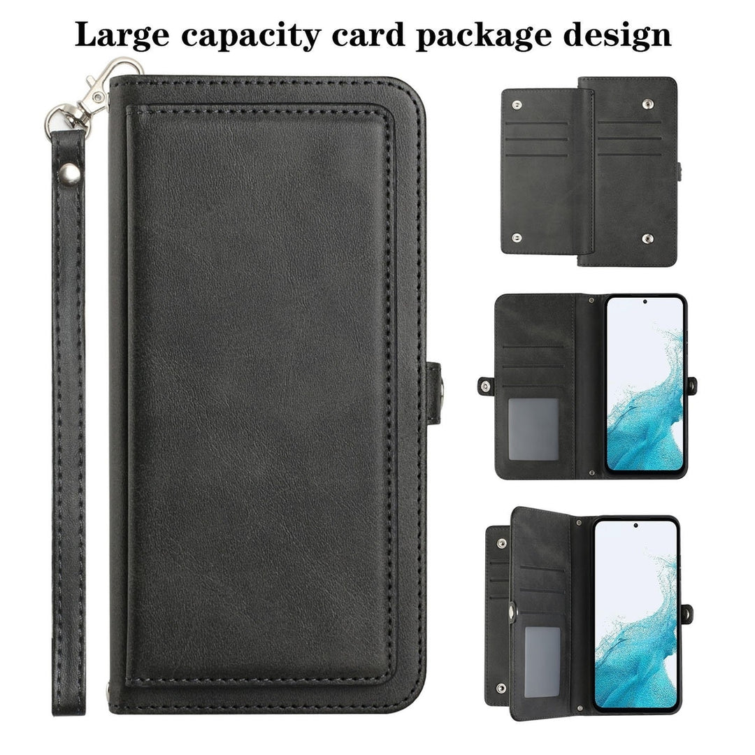 For Samsung Galaxy S23 FE Full Body Cover Protective Shockproof Triple Card Slot Flap Folio Stand Leather Wallet Pouch Image 2