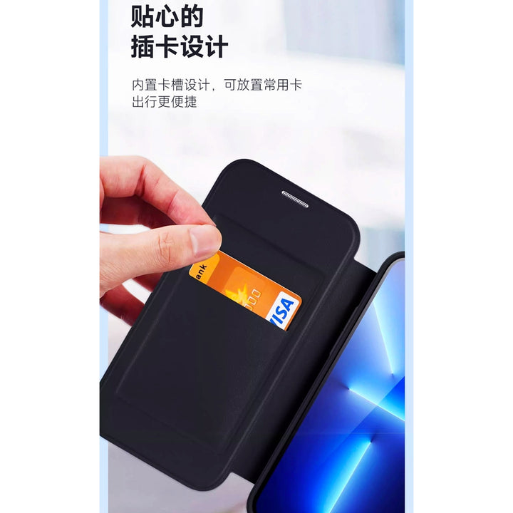 For Apple iPhone 15 6.1 inch Flap Folio Card Slot Non Slip Magsafe Wireless Charging Shockproof Protective Hybrid Fold Image 4