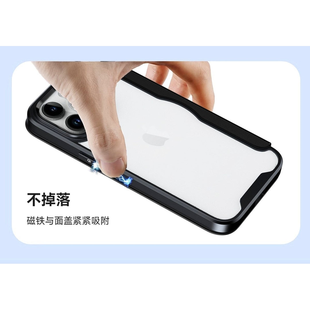 For Apple iPhone 15 6.1 inch Flap Folio Card Slot Non Slip Magsafe Wireless Charging Shockproof Protective Hybrid Fold Image 7