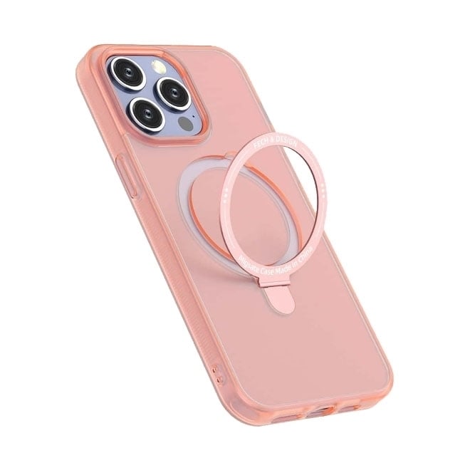 For Apple iPhone 15 6.1 inch Matte Magnetic Ring Stand Car Mount Holder Magsafe Wireless Charging Shockproof Hybrid Case Image 4