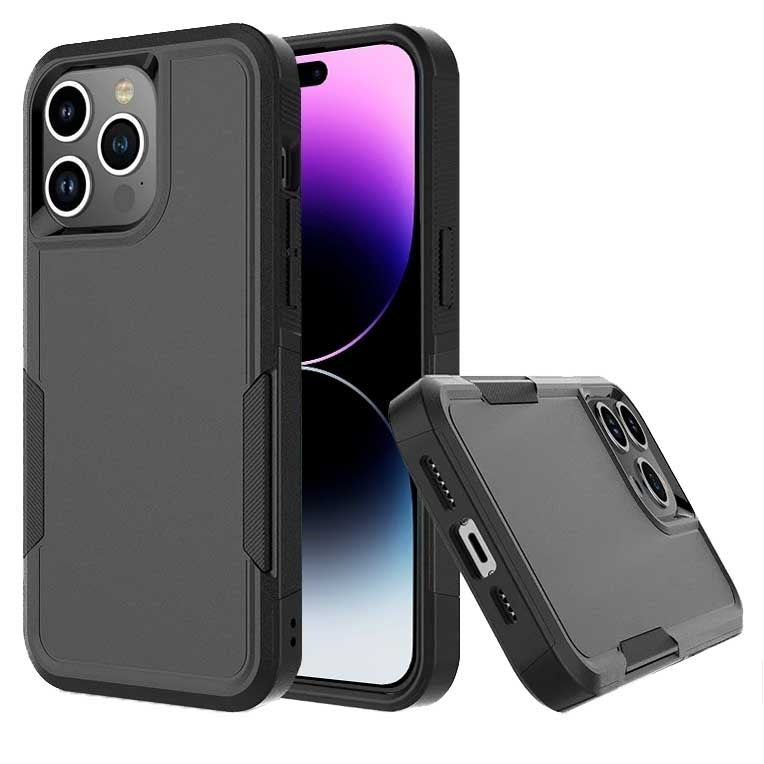 For Apple iPhone 15 6.1 inch Armor Heavy Duty Commuter Non Slip Dual Layer Shockproof Protective Hybrid Case Cover Image 1