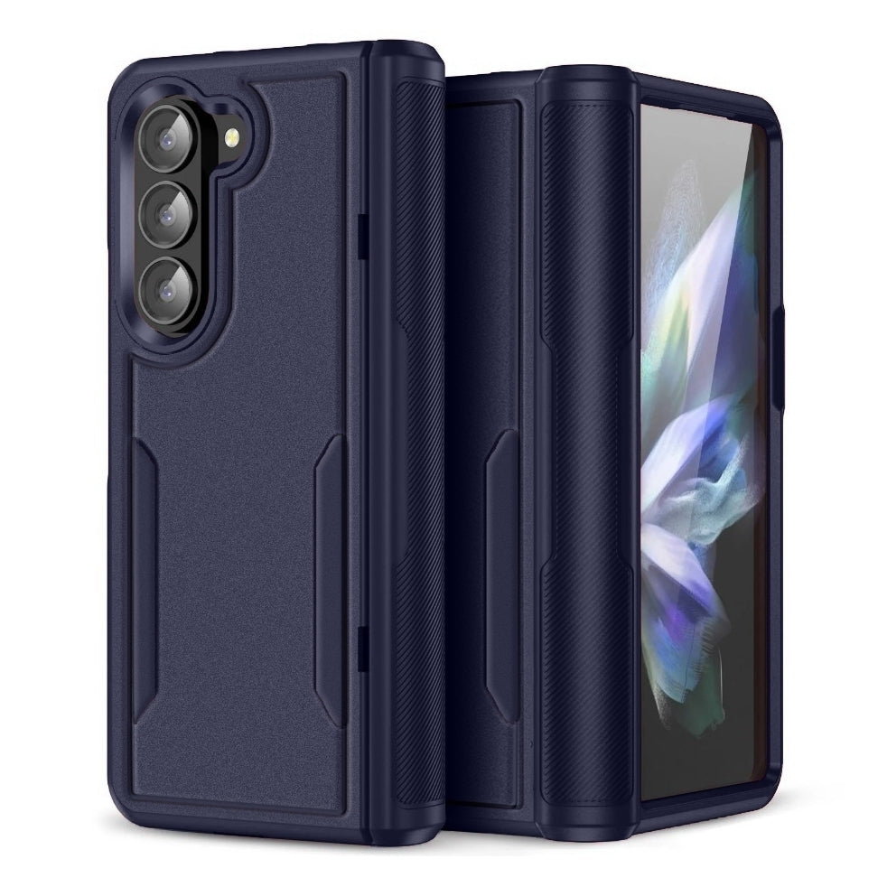 For Samsung Galaxy Z Fold 5 Armor Heavy Duty Commuter Non Slip Dual Layer Shockproof Protective Hybrid Case Cover Image 2