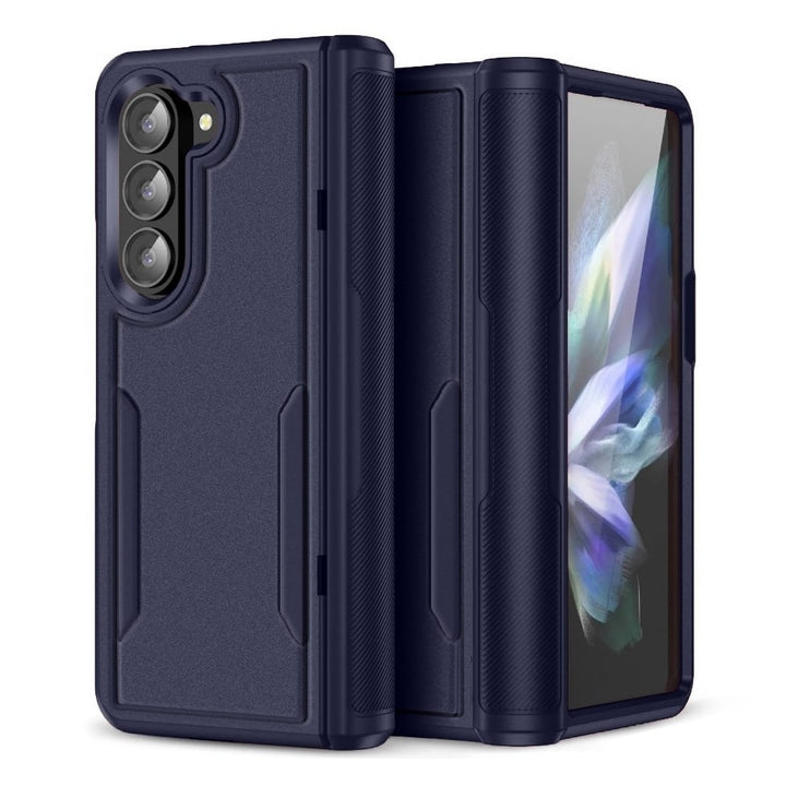 Samsung Galaxy Z Fold 5 Heavy Duty Armor Dual Layer Shockproof Case Cover Black Image 1