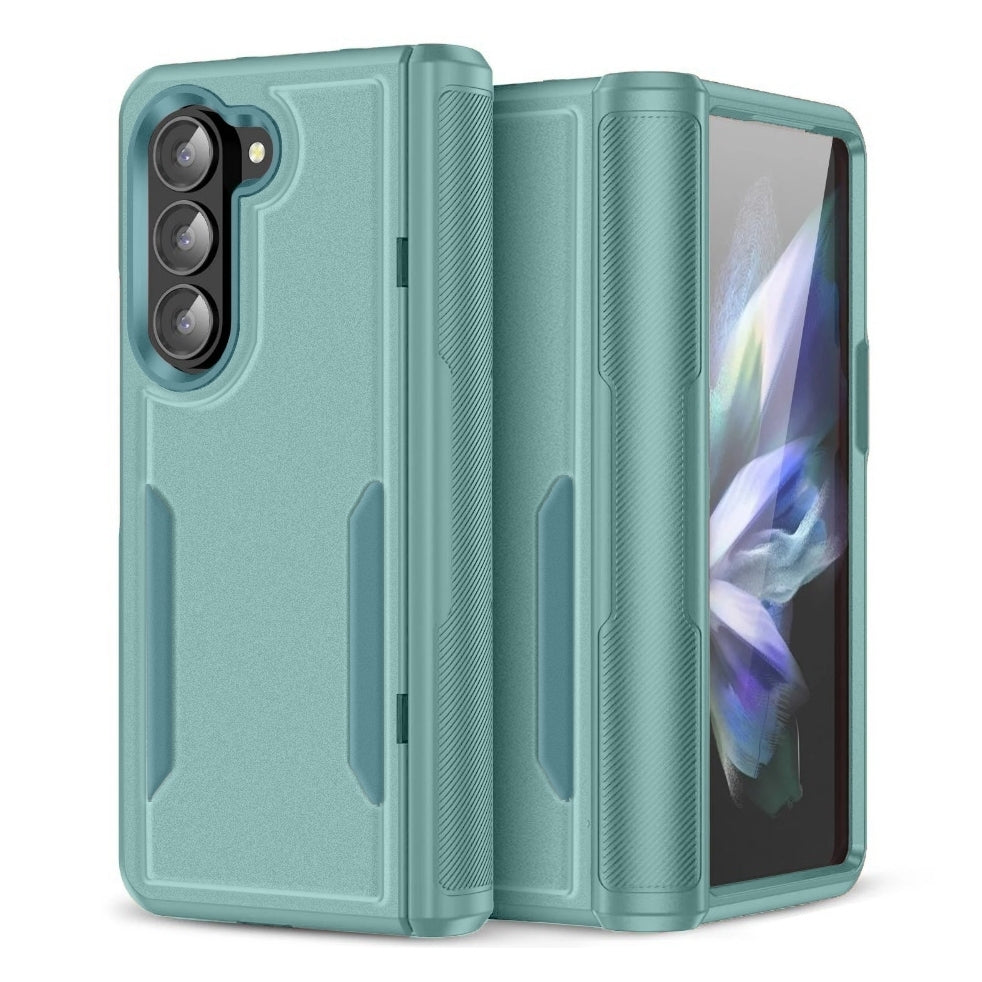 For Samsung Galaxy Z Fold 5 Armor Heavy Duty Commuter Non Slip Dual Layer Shockproof Protective Hybrid Case Cover Image 4