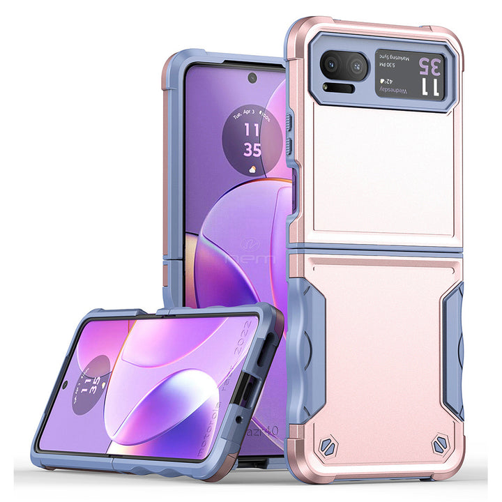 Motorola Razr 5G 2023 Dual Layer Shockproof Hybrid Flip Case Non Slip Cover Image 7