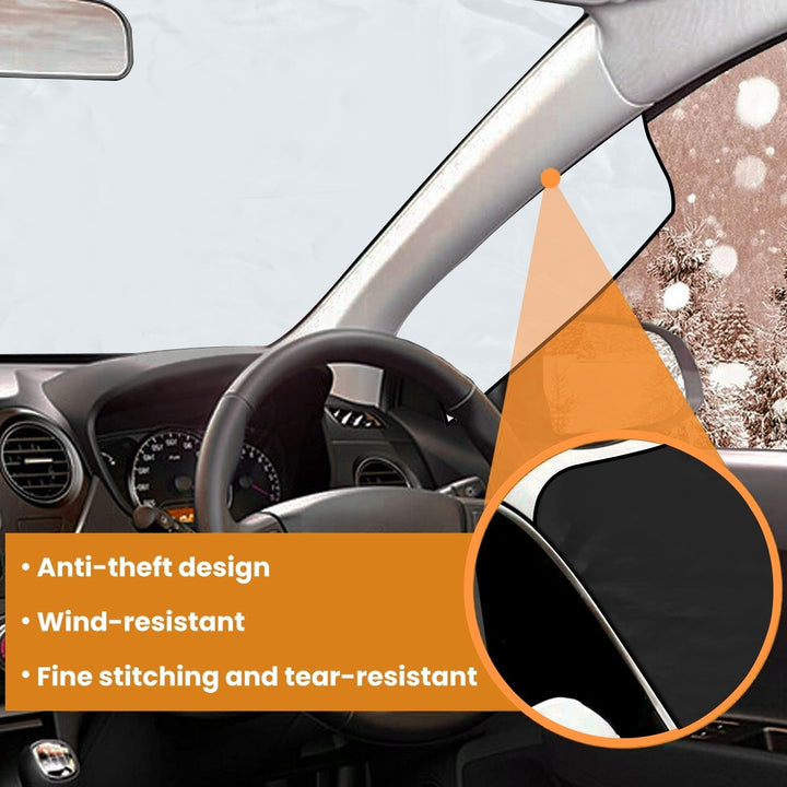 Magnetic Car Windshield Cover Waterproof Oxford Fabric Front Rear Size Fit All Cars Image 3