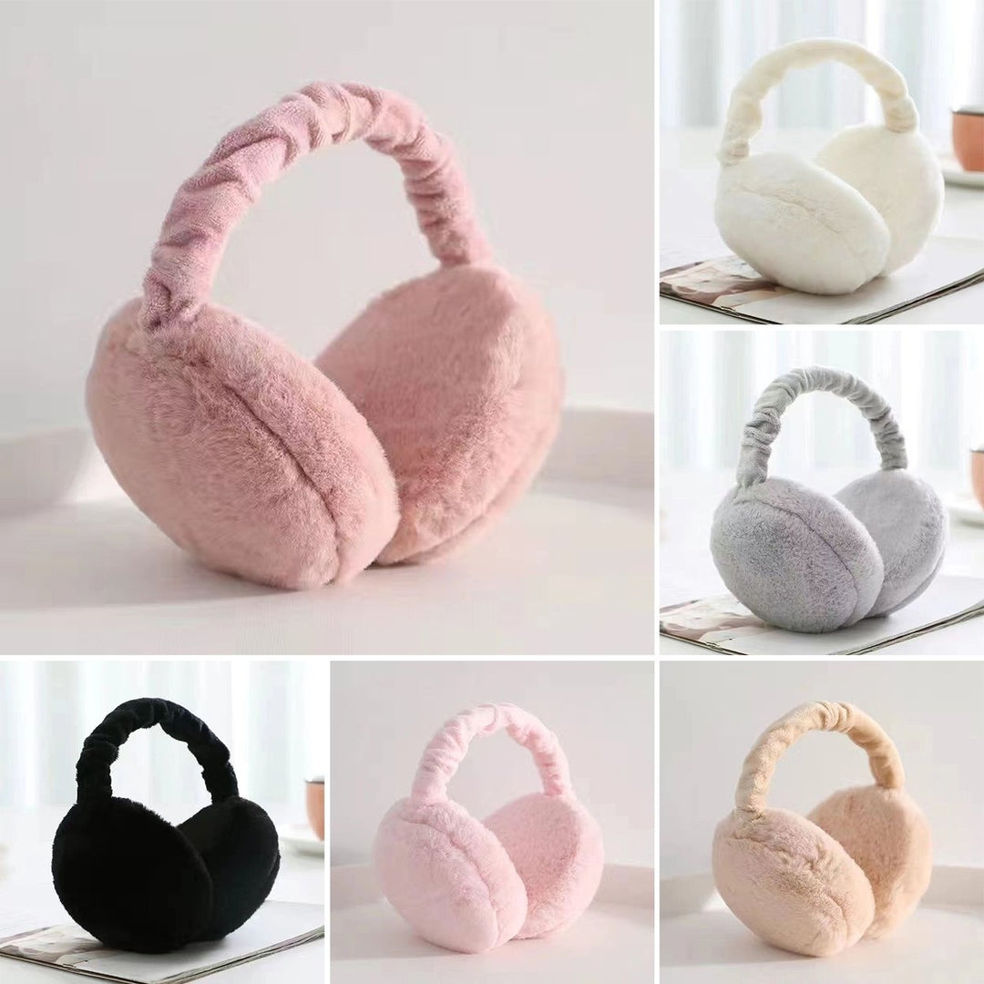 Winter Earmuffs Thick Solid Color Lightweight Portable Cold-proof Keep Warm Unisex Anti-slip Cycling Ear Covers for Image 1