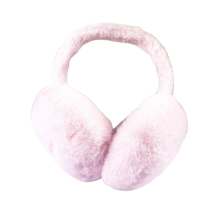 Plush Earmuffs Keep Warm Ergonomic Foldable Non-slip Cold Resistant Faux Rabbit faux Winter Plush Outdoor Ear Warmer for Image 4