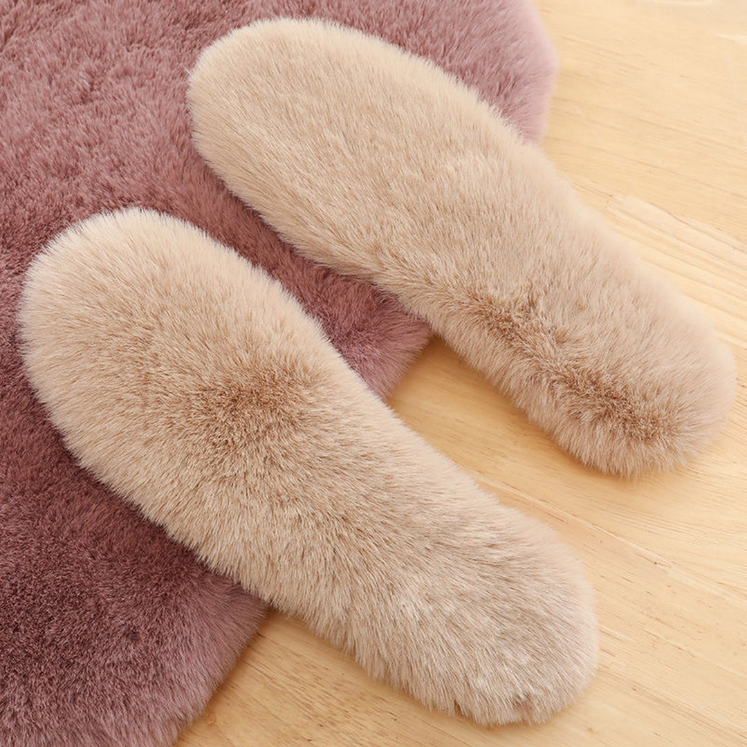 1 Pair Unisex Insoles Plush Sweat Absorption Solid Color Anti Pilling Faux Rabbit faux Thickened Fluffy Boots Insoles Image 9