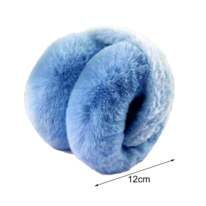 Plush Earmuffs Keep Warm Ergonomic Foldable Non-slip Cold Resistant Faux Rabbit faux Winter Plush Outdoor Ear Warmer for Image 9
