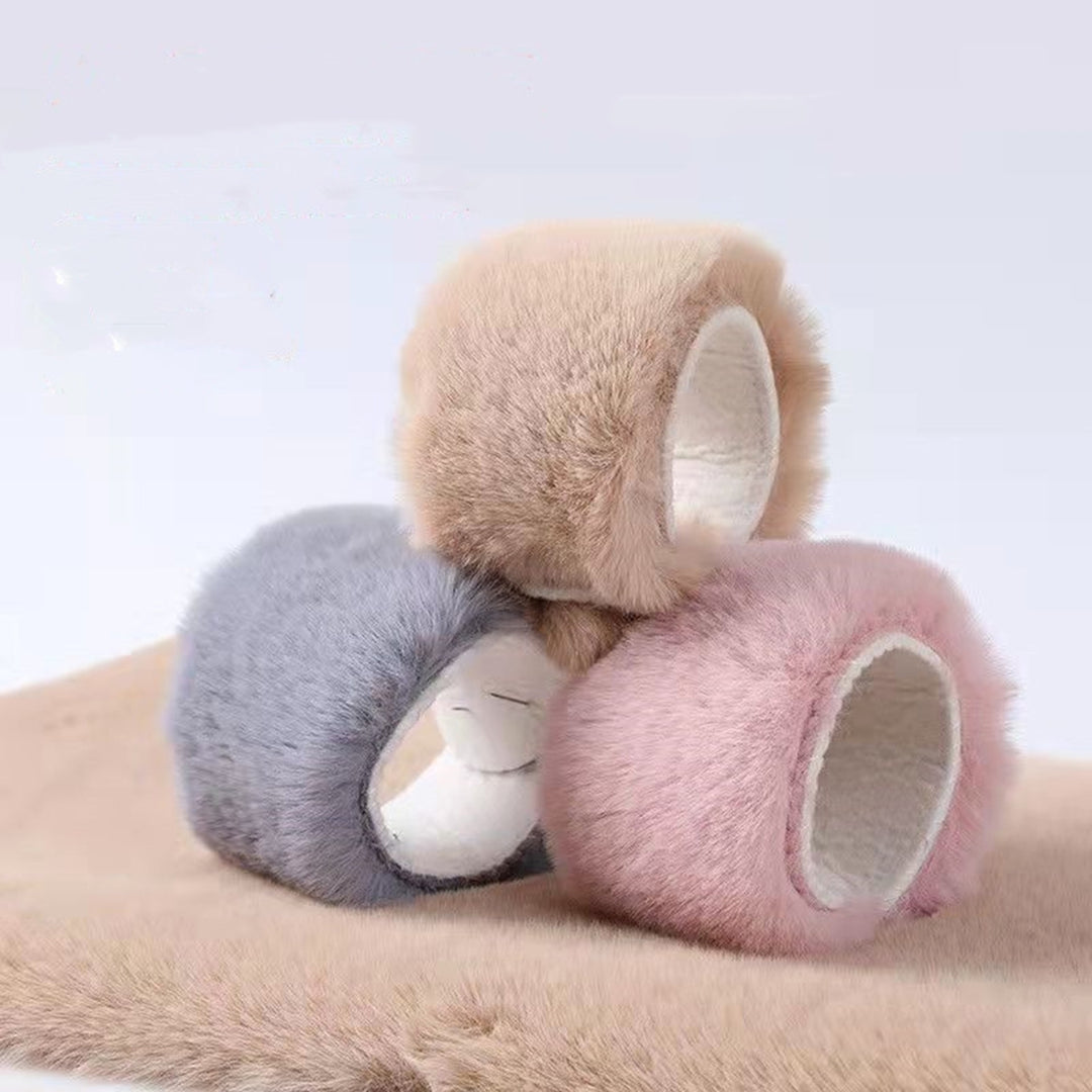 1 Pair Unisex Insoles Plush Sweat Absorption Solid Color Anti Pilling Faux Rabbit faux Thickened Fluffy Boots Insoles Image 12