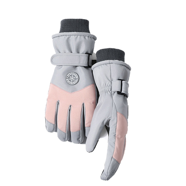 1 Pair Ski Gloves Anti-loss Clip Fastener Tape Elastic Thread Touch Screen Waterproof Windproof Winter Unisex Sport Image 8