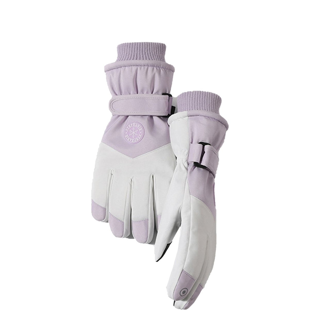 1 Pair Ski Gloves Anti-loss Clip Fastener Tape Elastic Thread Touch Screen Waterproof Windproof Winter Unisex Sport Image 9