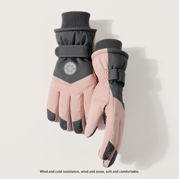 1 Pair Ski Gloves Anti-loss Clip Fastener Tape Elastic Thread Touch Screen Waterproof Windproof Winter Unisex Sport Image 11