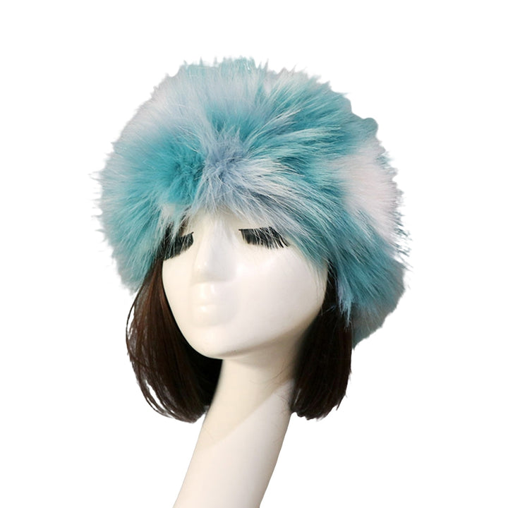 Winter Women Hat Colorful Thickened Empty Top Short Plush Windproof Faux faux No Brim Headband Headdress for Photograph Image 6
