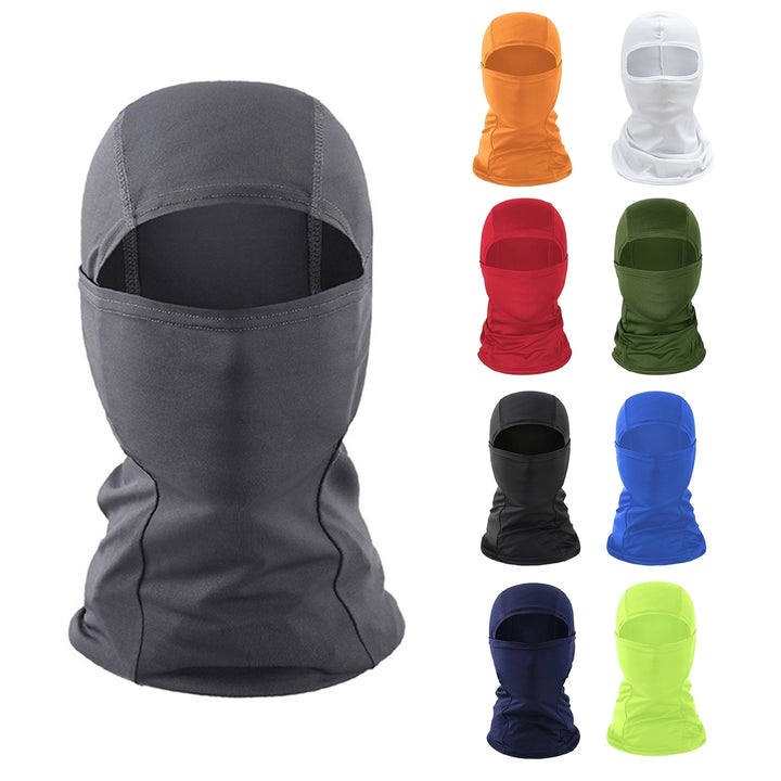 Unisex Riding Hat One-piece Design Quick Dry Solid Color Full Face Windproof Spring Autumn Sunscreen Image 1
