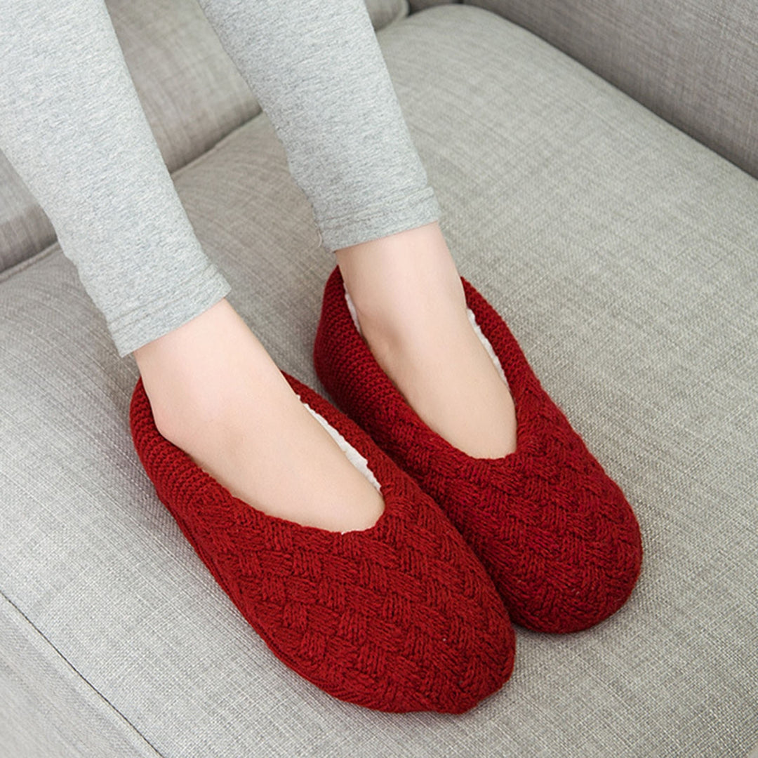 1 Pair Women Floor Socks Fashion Pattern Non-slip Not Waterproof Autumn Winter Adult Thermal Indoor Household Slippers Image 9