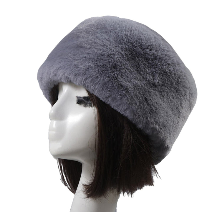 Beanie Flat Top Windproof Brimless Russian Style Women Thick Fluffy Faux faux Winter Hat for Daily Life Image 4