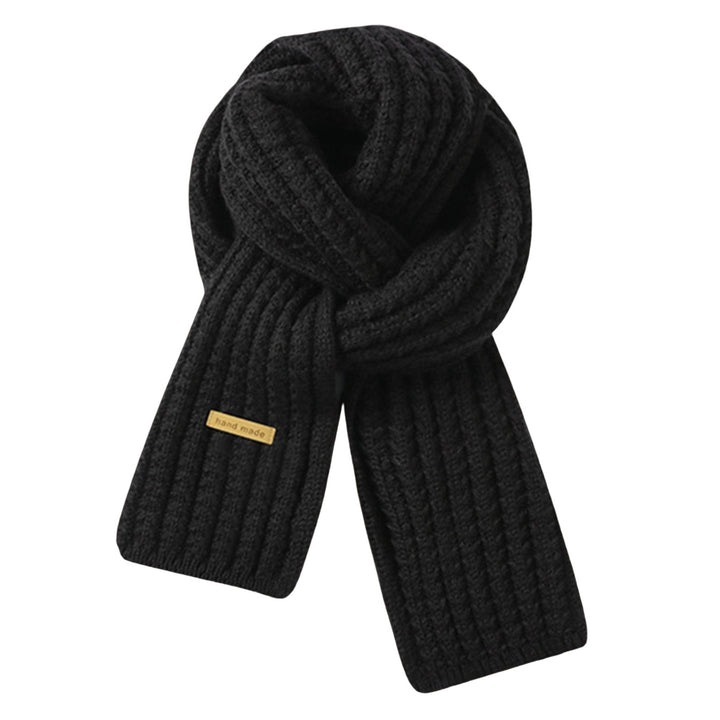 Women Winter Scarf Soft Knitted Thick Elastic Wide Keep Warm Solid Color Korean Style Winter Neck Scarf for Outdoor Image 4
