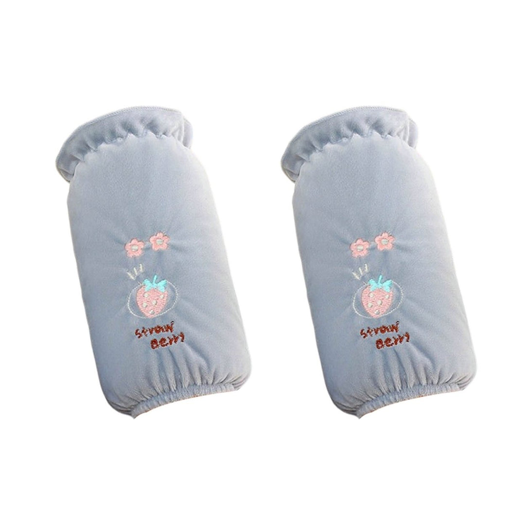 1 Pair Children Oversleeves Strawberry Flower Embroidery Anti Fouling Stain Resistant Autumn Winter Image 1