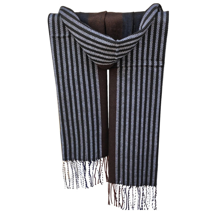 Autumn Winter Men Scarf Plaid Tassels Thickened Imitation Cashmere British Style Long Scarf Daily Wear Image 1