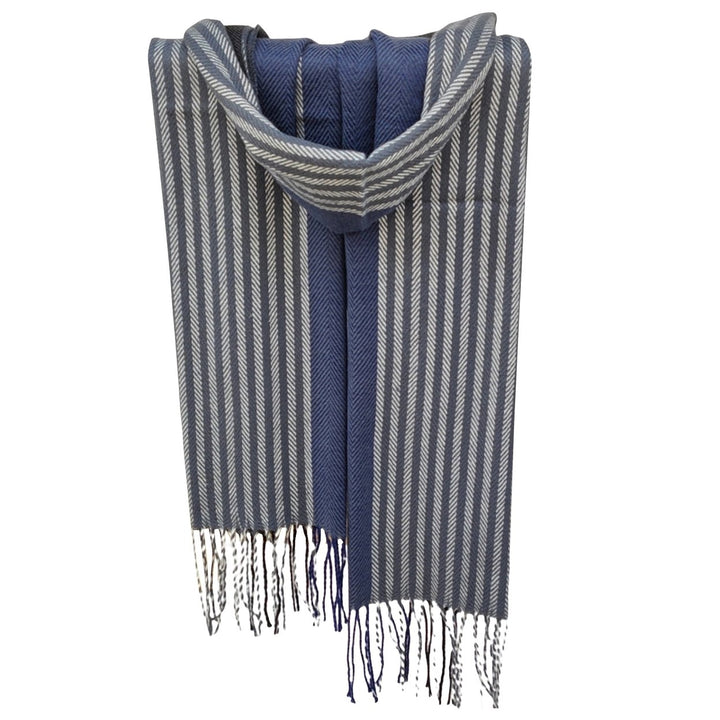 Autumn Winter Men Scarf Plaid Tassels Thickened Imitation Cashmere British Style Long Scarf Daily Wear Image 1