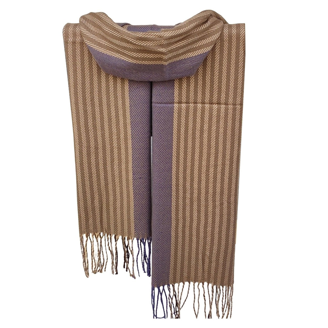 Autumn Winter Men Scarf Plaid Tassels Thickened Imitation Cashmere British Style Long Scarf Daily Wear Image 1