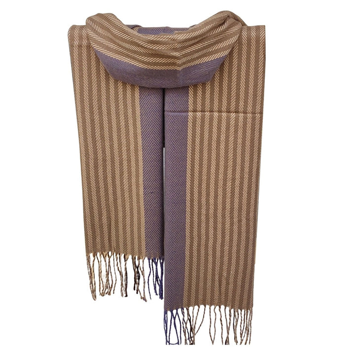 Autumn Winter Men Scarf Plaid Tassels Thickened Imitation Cashmere British Style Long Scarf Daily Wear Image 1