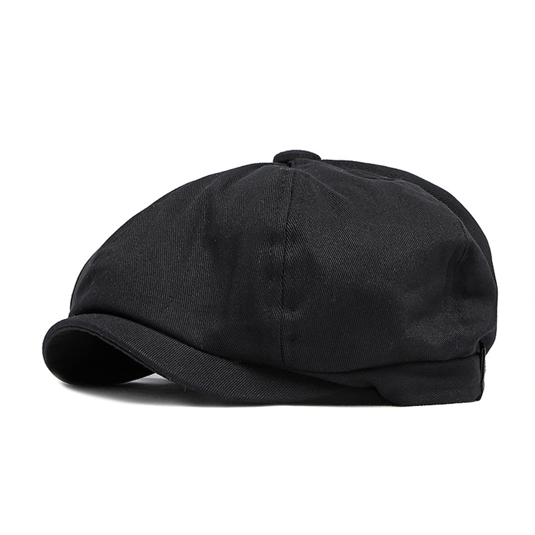 Short Brim Round Dome Adjustable Beret Hat Male Retro Octagonal Painter Hat Fashion Accessories Image 4