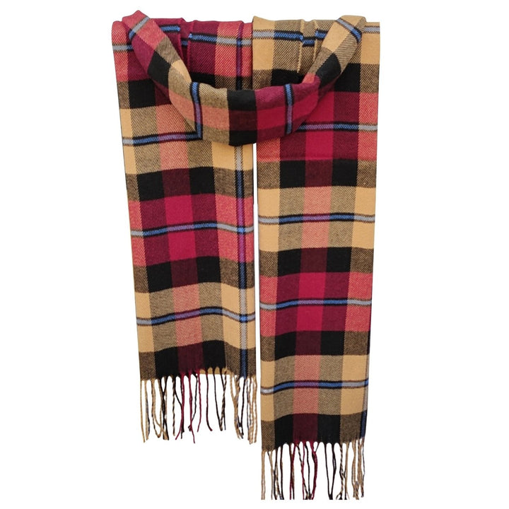 Autumn Winter Men Scarf Plaid Tassels Thickened Imitation Cashmere British Style Long Scarf Daily Wear Image 1