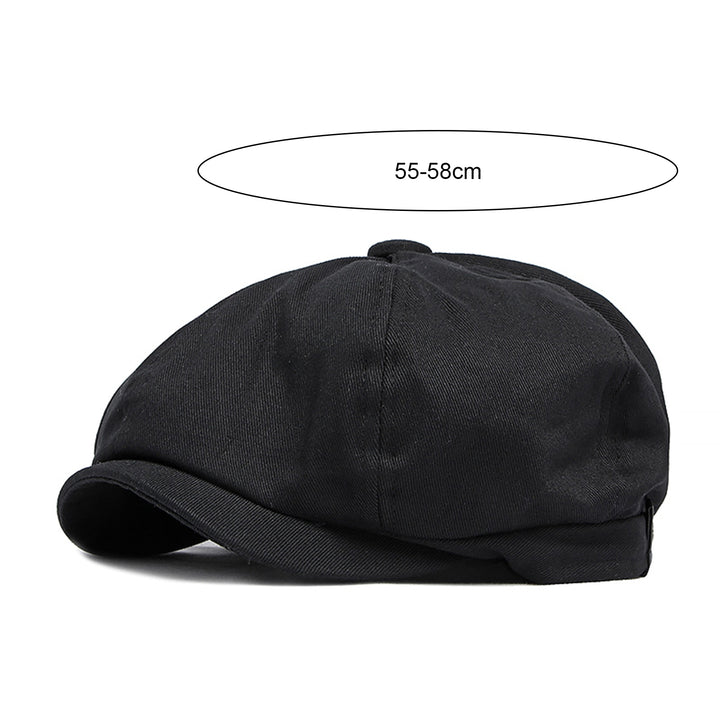 Short Brim Round Dome Adjustable Beret Hat Male Retro Octagonal Painter Hat Fashion Accessories Image 6