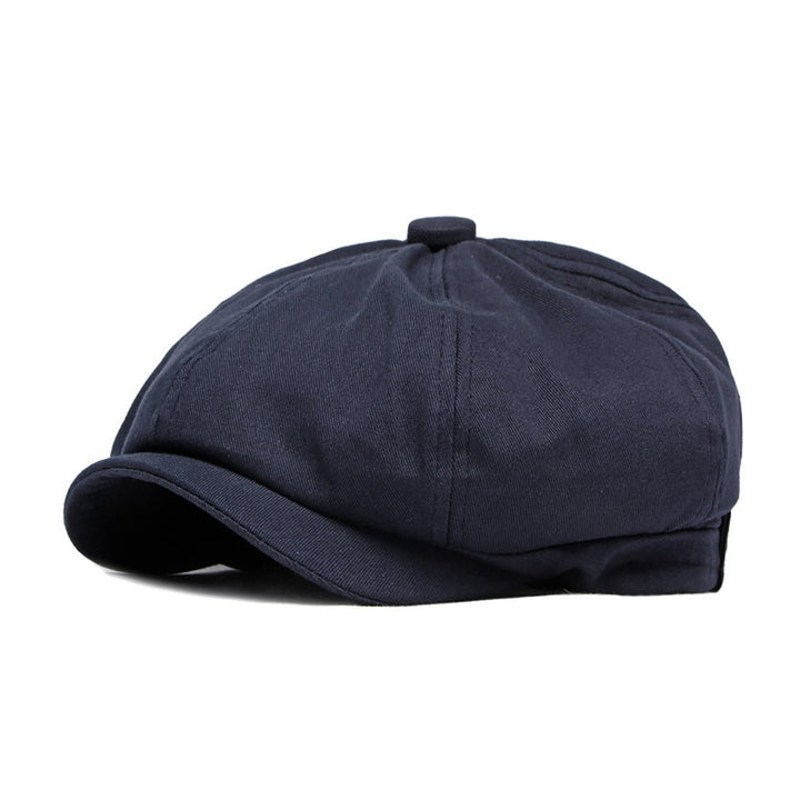 Short Brim Round Dome Adjustable Beret Hat Male Retro Octagonal Painter Hat Fashion Accessories Image 1