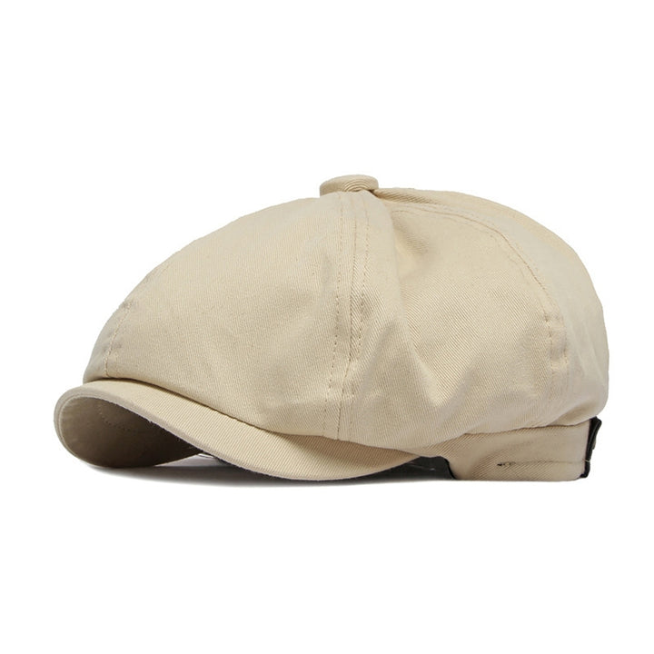 Short Brim Round Dome Adjustable Beret Hat Male Retro Octagonal Painter Hat Fashion Accessories Image 11