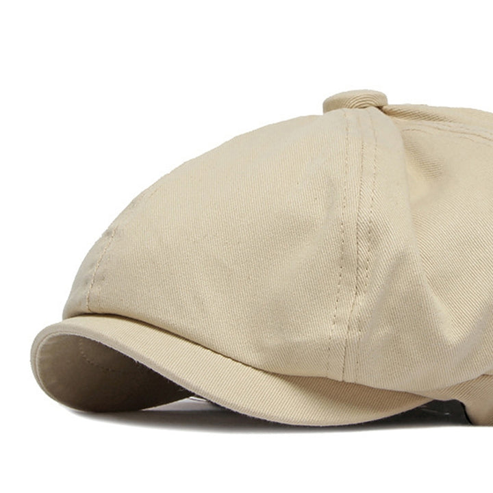 Short Brim Round Dome Adjustable Beret Hat Male Retro Octagonal Painter Hat Fashion Accessories Image 12