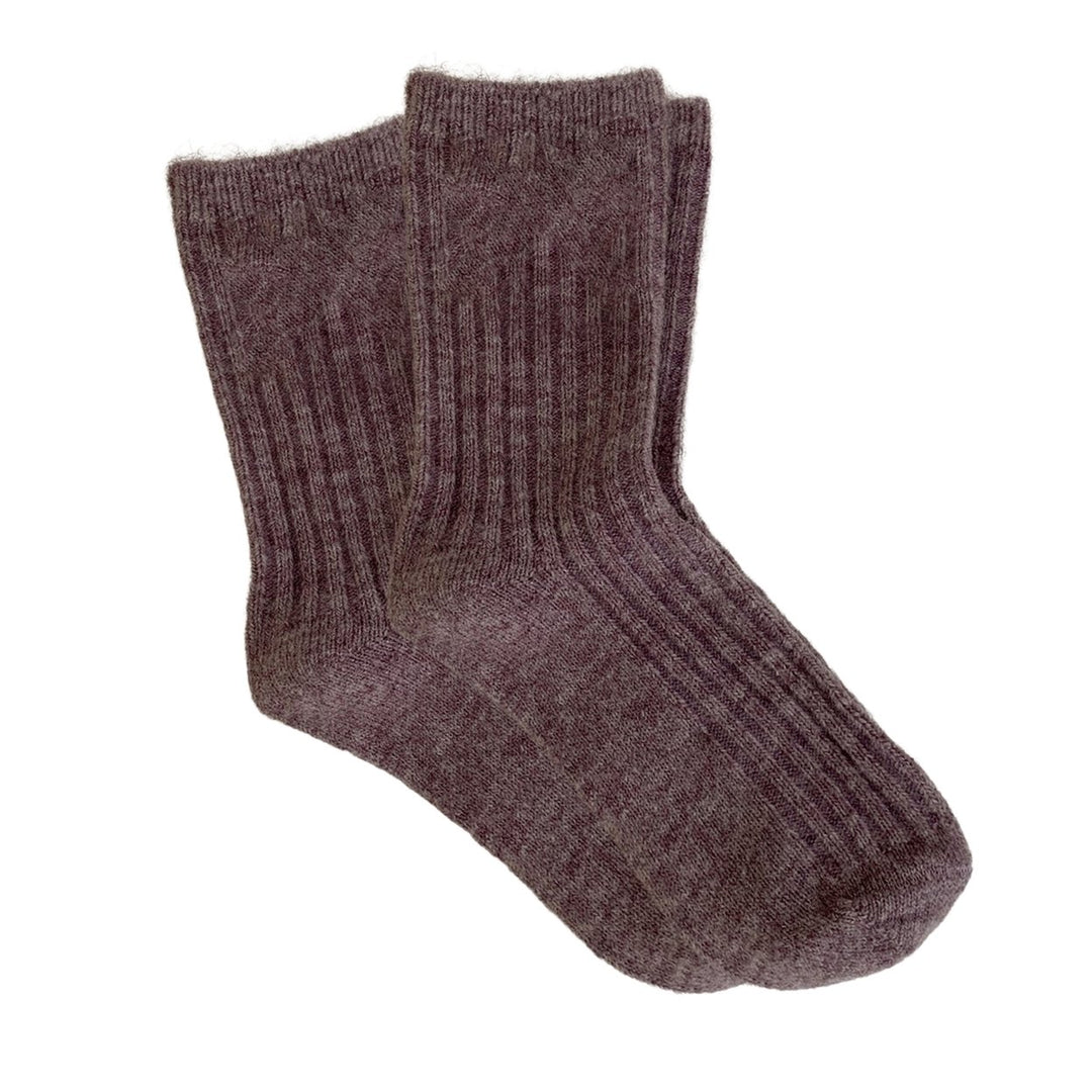 1 Pair Mid-Tube Thickened Women Socks Anti-Slip Knitted Solid Color Thermal Cotton Socks Daily Wear Image 1