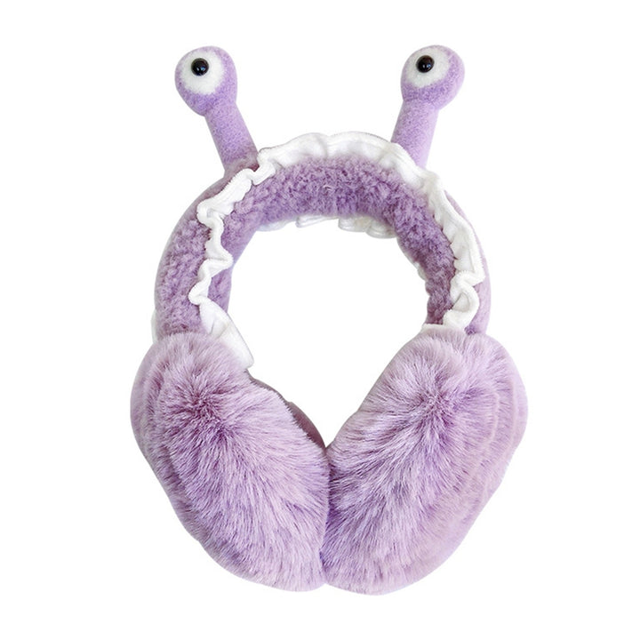 Winter Earmuff Cartoon Anti-falling Plush Soft Ear Warmer Protect Ears Thick Funny Big Eyes Foldable Ear Cover Outdoor Image 4