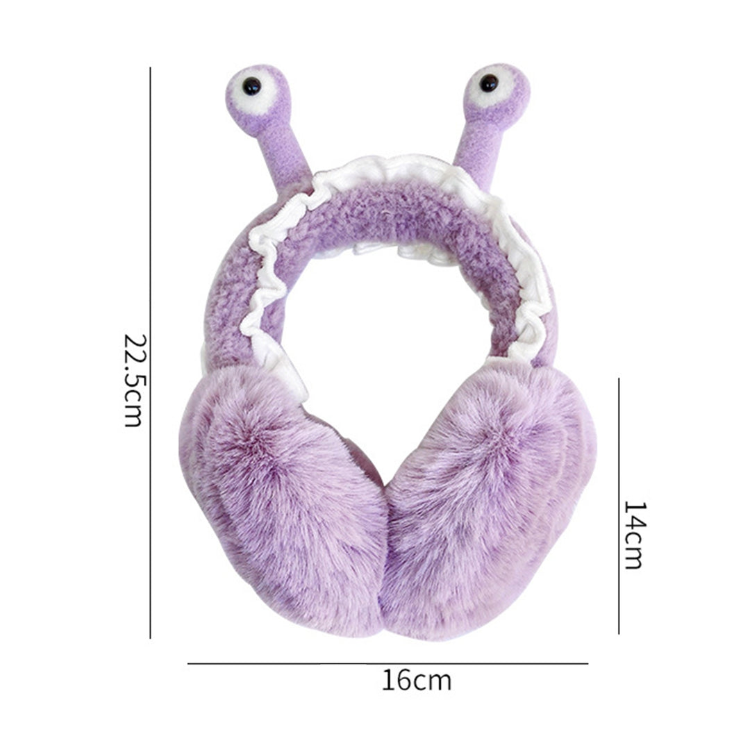 Winter Earmuff Cartoon Anti-falling Plush Soft Ear Warmer Protect Ears Thick Funny Big Eyes Foldable Ear Cover Outdoor Image 11