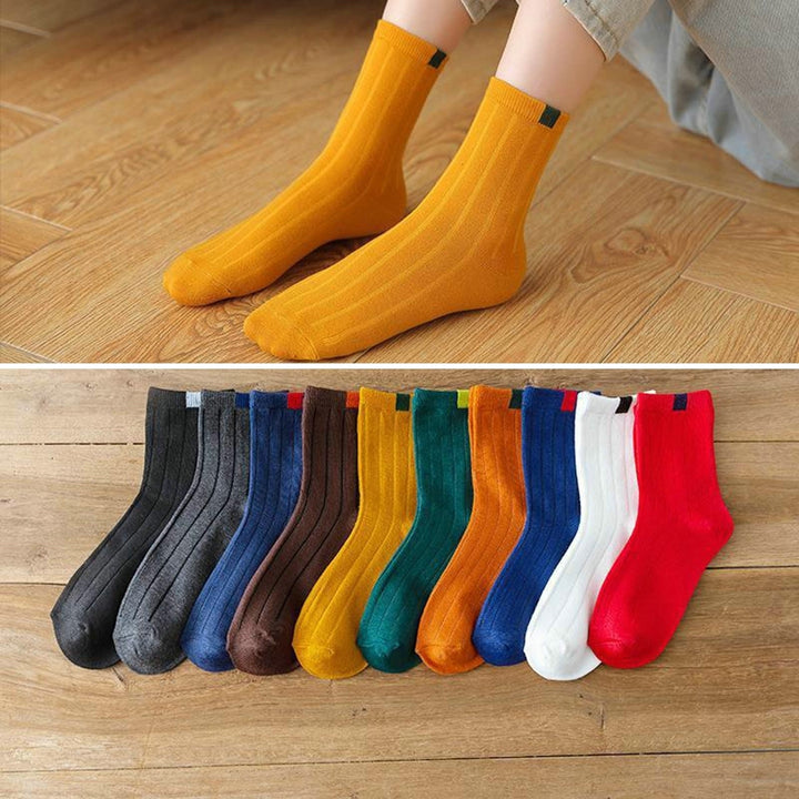 5 Pairs Ribbed Low Tube Elastic Women Socks Simple Casual Solid Color Knitting Short Socks Image 1