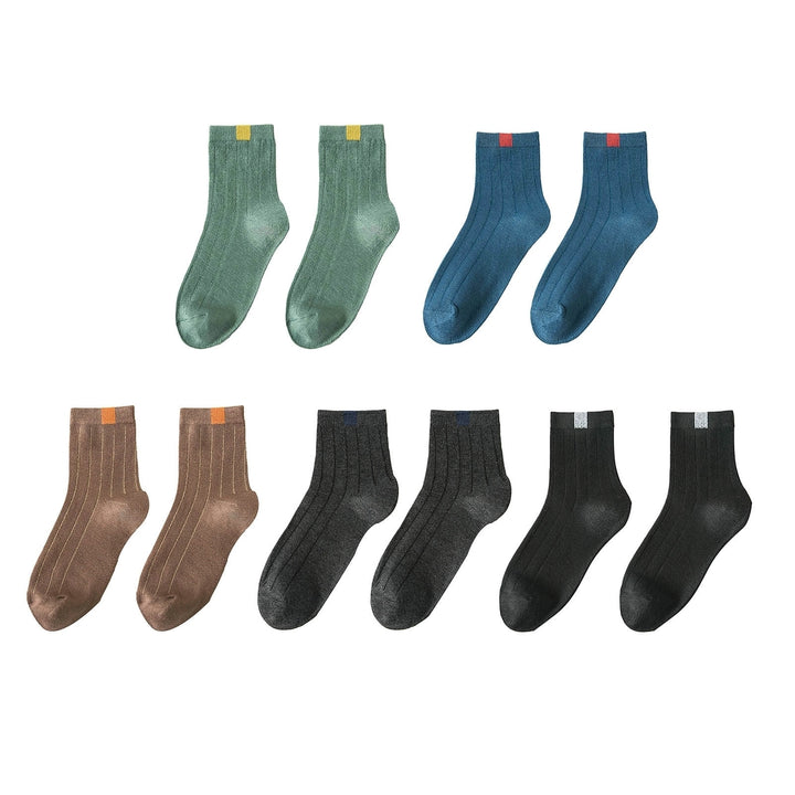 5 Pairs Ribbed Low Tube Elastic Women Socks Simple Casual Solid Color Knitting Short Socks Image 2