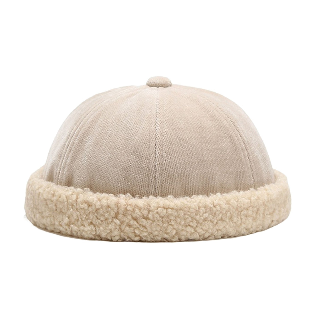 Women Skull Hat Solid Color Thickened Plush Dome Brimless Autumn Winter Adjustable Plush Beanie Hat Streetwear Image 4