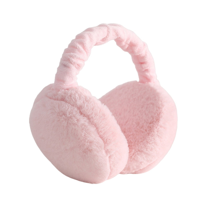 Winter Earmuff Soft Plush Foldable Windproof Thicken Ear Protection Fluffy Solid Color Elastic Ear Cover Head Accessory Image 4