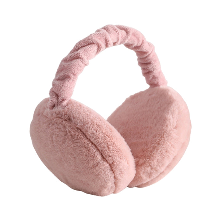 Winter Earmuff Soft Plush Foldable Windproof Thicken Ear Protection Fluffy Solid Color Elastic Ear Cover Head Accessory Image 7