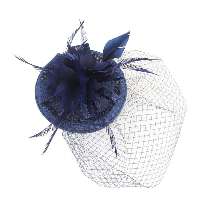 Retro Handmade Sweet Fascinator Hat Faux Feather Flower Mesh Shape Party Headgear Banquet Accessories Image 1