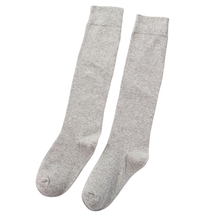 1 Pair Women Socks Solid Color No Deformation Stretch Super Soft Anti Friction Sweat Absorption Mid Tube Socks Image 4