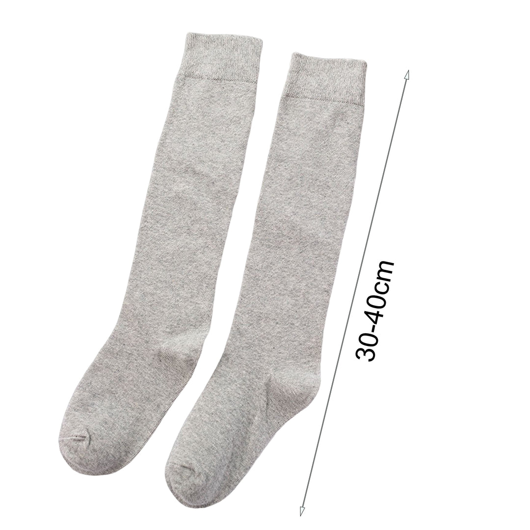 1 Pair Women Socks Solid Color No Deformation Stretch Super Soft Anti Friction Sweat Absorption Mid Tube Socks Image 11