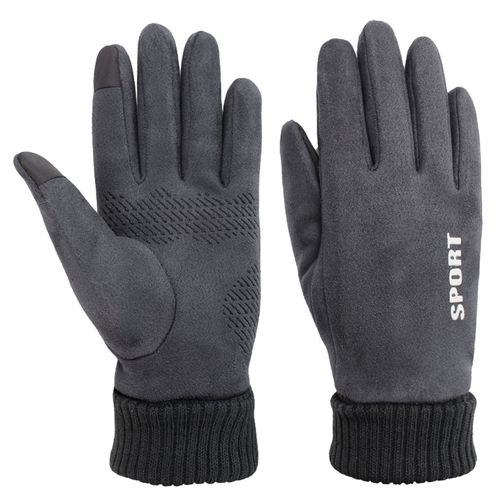 1 Pair Women Winter Gloves Particle Palm Fleece Touch Screen Great Friction Full Fingers Keep Warm Soft Outdoor Climbing Image 3