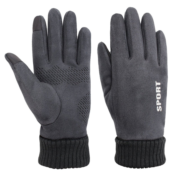 1 Pair Women Winter Gloves Particle Palm Fleece Touch Screen Great Friction Full Fingers Keep Warm Soft Outdoor Climbing Image 1