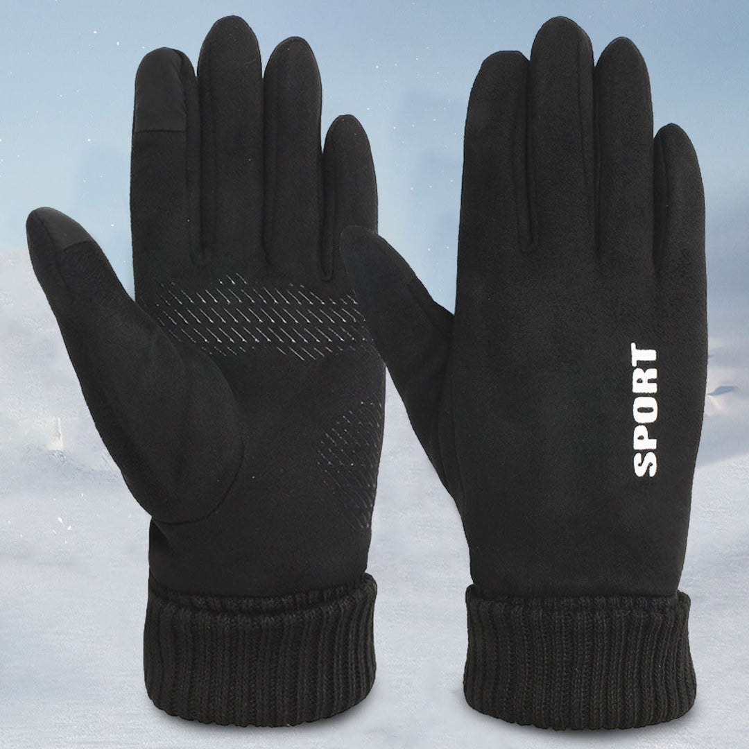 1 Pair Women Winter Gloves Particle Palm Fleece Touch Screen Great Friction Full Fingers Keep Warm Soft Outdoor Climbing Image 6
