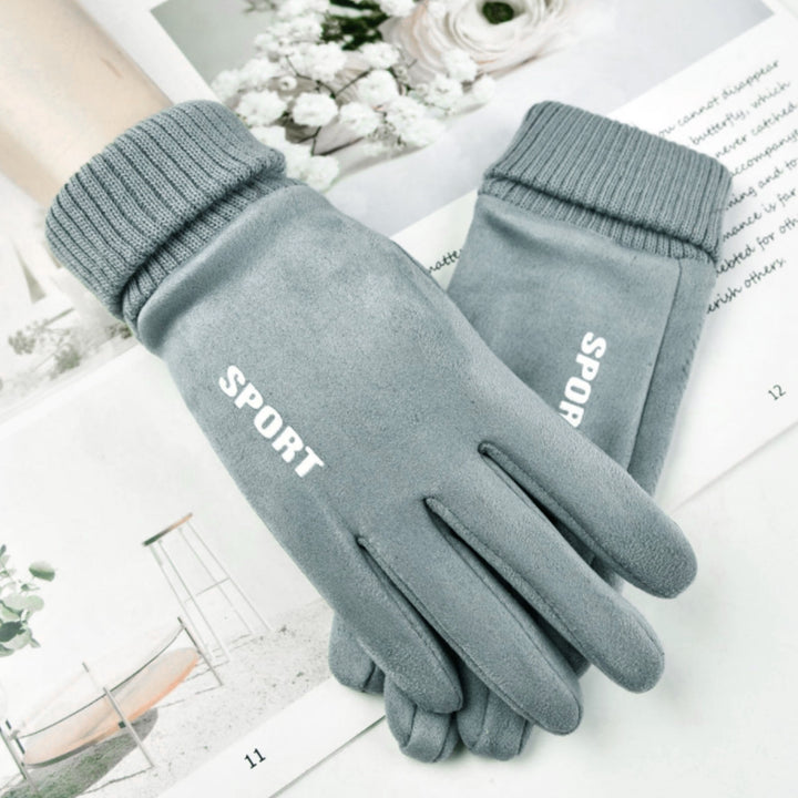 1 Pair Women Winter Gloves Particle Palm Fleece Touch Screen Great Friction Full Fingers Keep Warm Soft Outdoor Climbing Image 7
