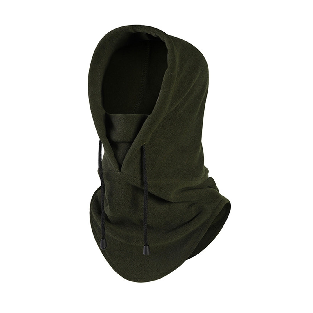 Unisex Hat Solid Color Thickened Drawstring Ear Protection Polar Fleece Brimless Balaclava Hat Hiking Scarf Riding Image 6